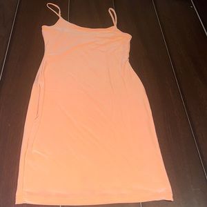 Orange mini dress